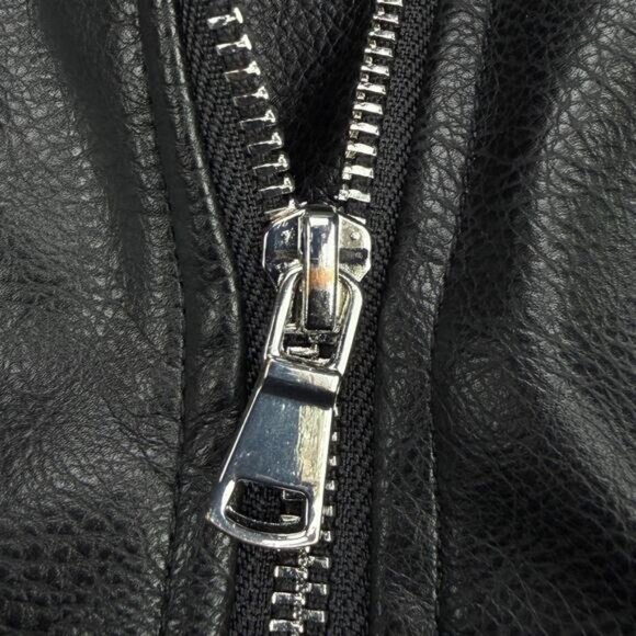 Zara Black Faux Leather Dress XS - Picture 9 of 13